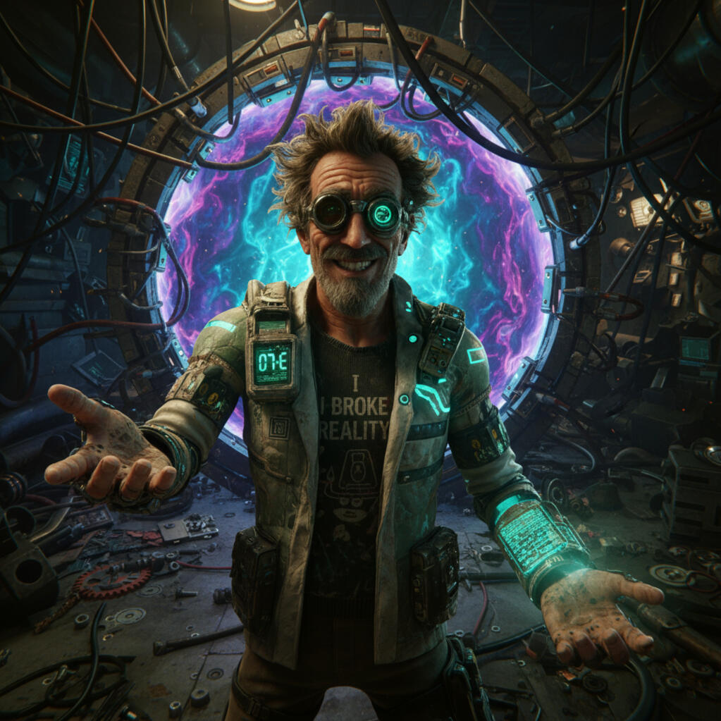 McStark is a Reality Engineer in Tardiverse, highly intelligent, a bit crazy, Australian