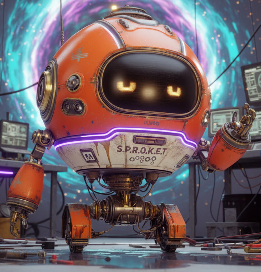 S.P.R.0.K.E.T is an A.I assistant to McStark Reality Engineer in Tardiverse, sarcastic, humorous, intelligent, null observer